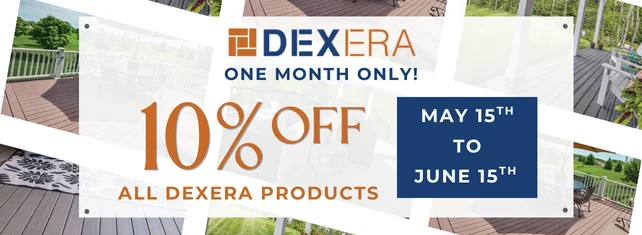 Dexera Sale! 1 month only - Get 10% off ALL Dexera Products! May 15th to June 15th.